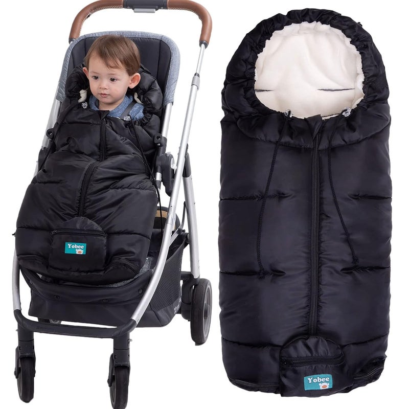 Yobee Weatherproof Toddler Footmuff Universal Sleeping Bag for Stroller, Comfortable Warm Temperature Adjustable Safe Bunting Bag, Waterproof Blanket Fit All Stroller - Image 1
